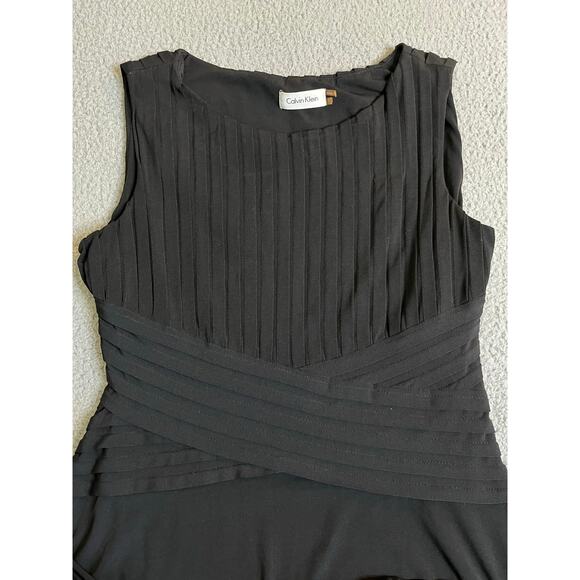 Calvin Klein Mini Dress 8 Medium Fit Flare Sleeveless Career Classic Modern Chic - Picture 2 of 14
